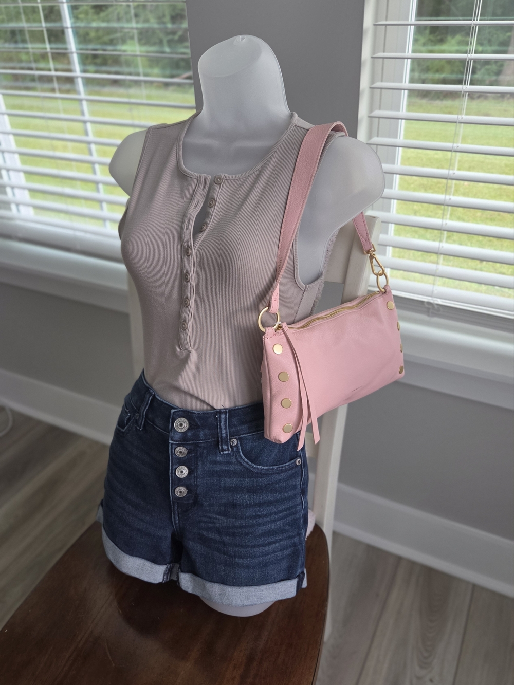 NWT $295 Hammitt KYLE Leather Crossbody Shoulder Bag Purse FLAMINGO Pink Small - Picture 2 of 9